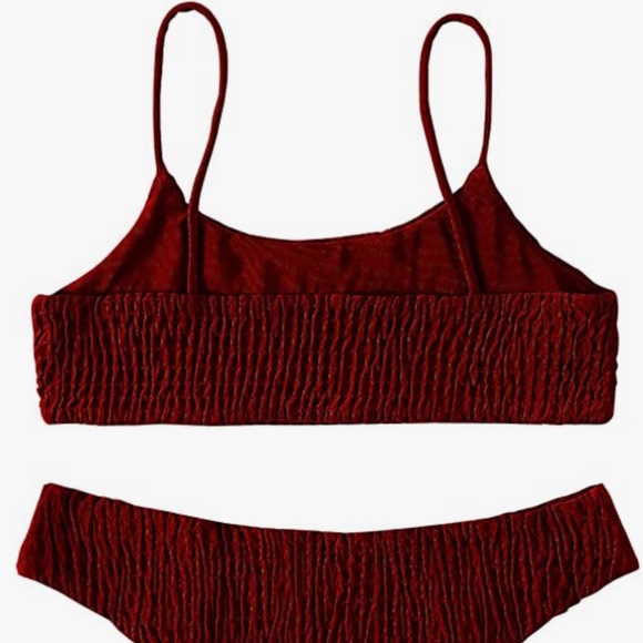 Triangle Bikini Smocked Textured Elastic SET - Picture 6 of 7